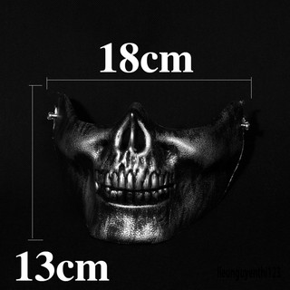 [20 MẪU] Mặt nạ nửa đầu lâu hóa trang-Mặt nạ họa tiết đầu lâu cho nam-Mặt nạ Halloween hình đầu lâu ghê rợn