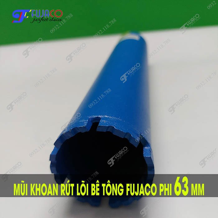 Mũi khoan rút lõi bê tông phi 63 mm - FUJACO | 63mm Diamond Core Drill Bit for Concrete, Brick, Masonry, Stone, Marble