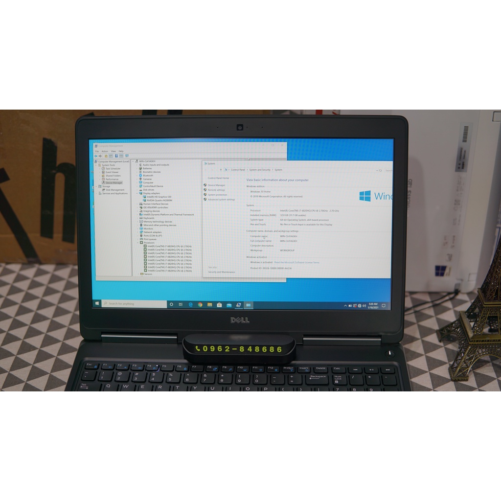 Laptop Dell Precision 7510 Nvidia Quadro M1000m | Quadro M2000m máy trạm đồ hoạ siêu bền