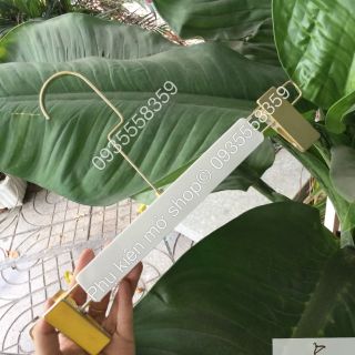 10 móc nhựa đầu móc vàng kim 14cm
