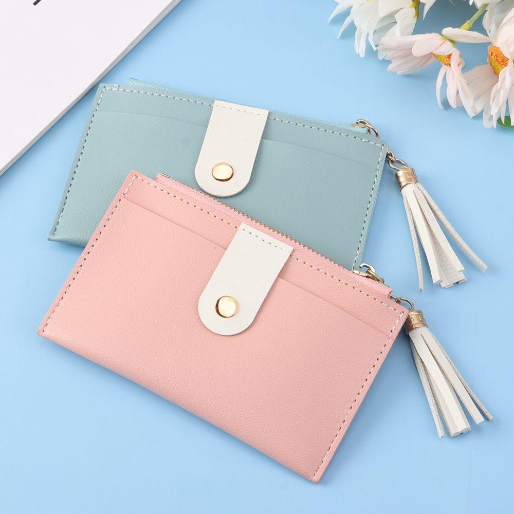 Ví Đựng Tiền Xu Mini Màu Trơn Thời Trang