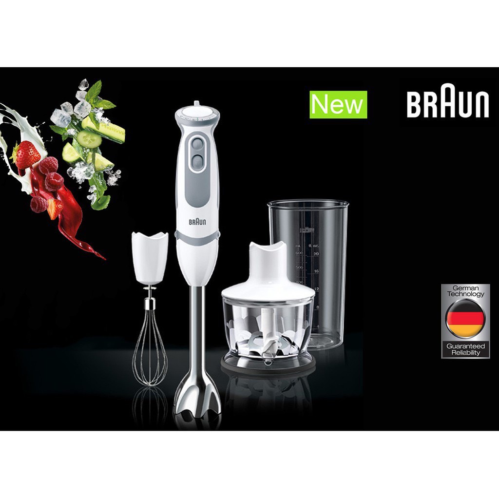 Máy xay cầm tay Braun MQ5235 - FamiShop- Sản xuất 100% tại Châu Âu Số 1 thế giới, Công suất 1000w, chống văng độc quyền.