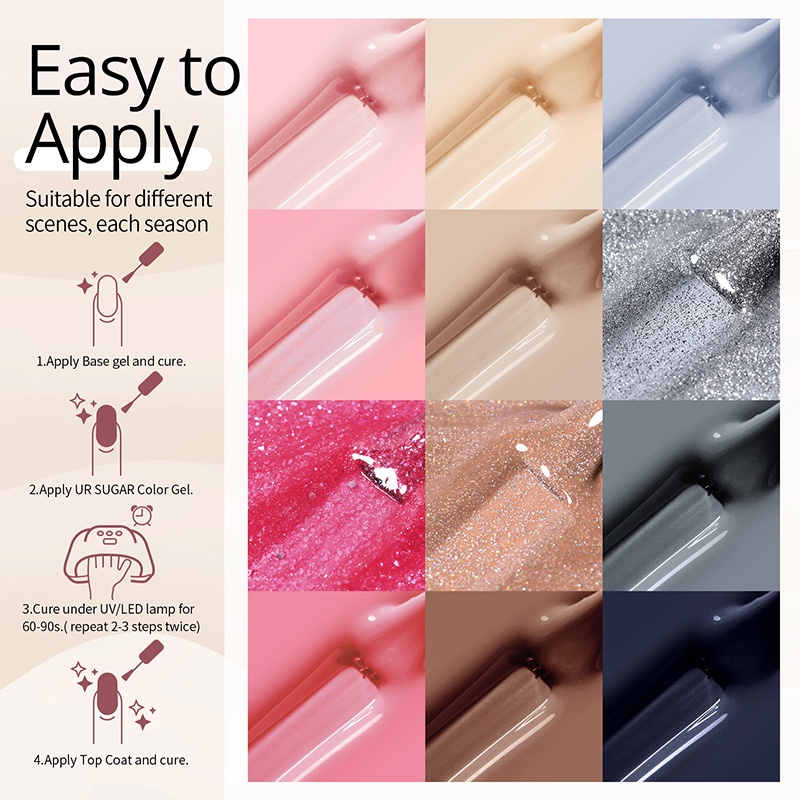 Set 12 UR SUGAR gel sơn móng tay 7ml