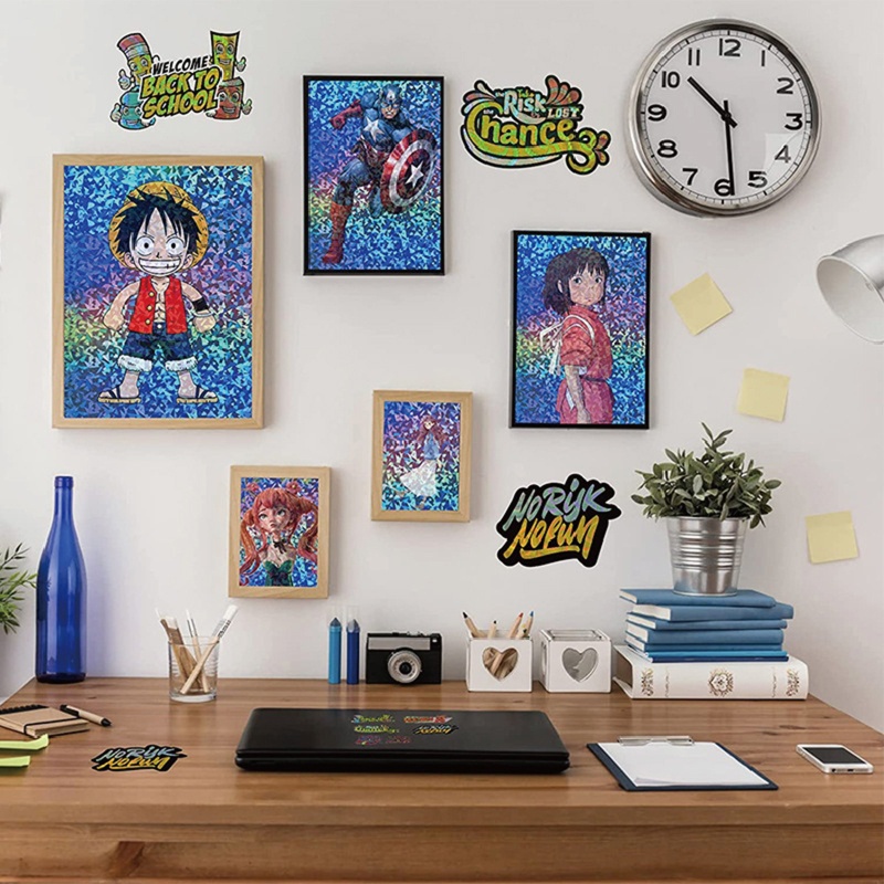 Set 10 Tấm Giấy Dán Vinyl Khổ A4 Trong Suốt Chống Thấm Nước Tiện Dụng