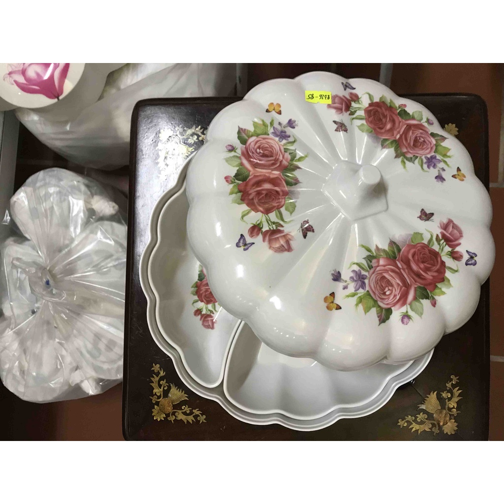 Khay Đựng Bánh Kẹo Bí 5 Ngăn.