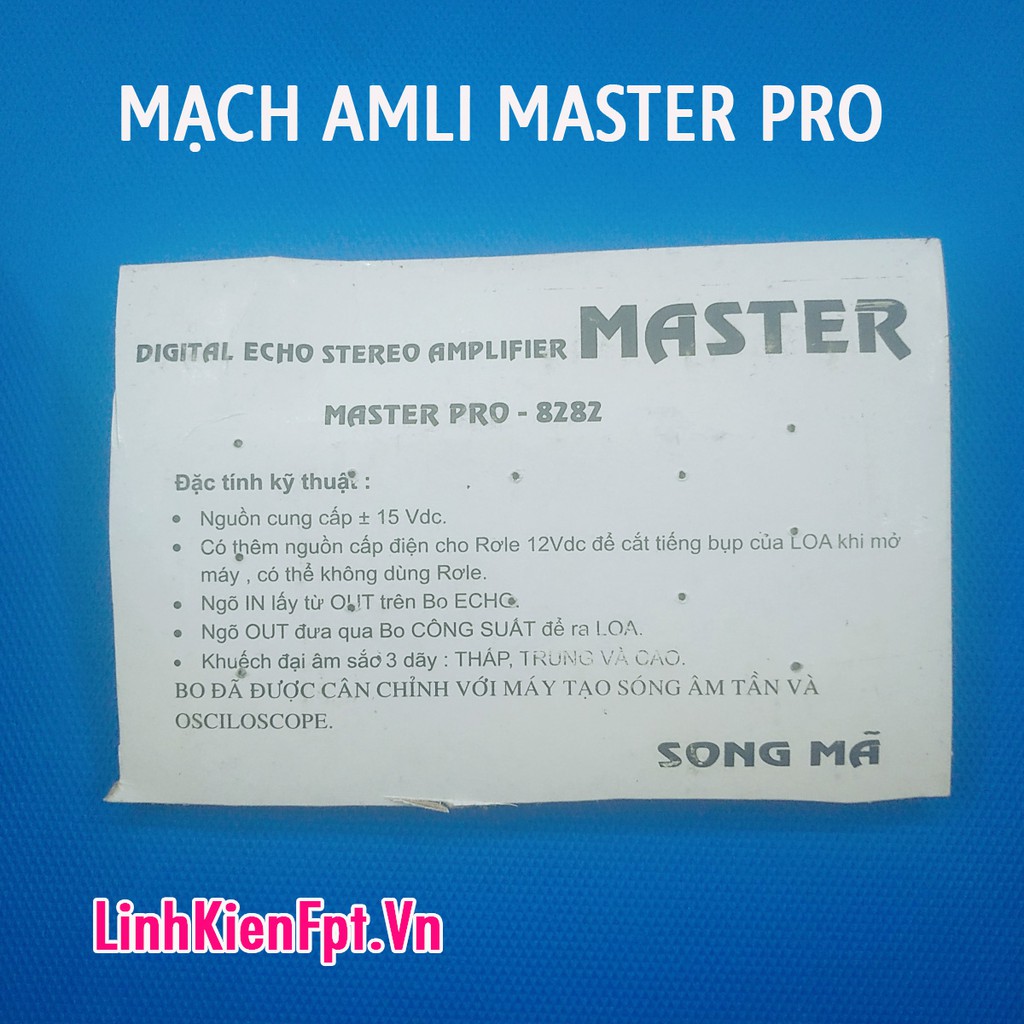 Mạch chỉnh Echo Âm li Master Pro 8282 .