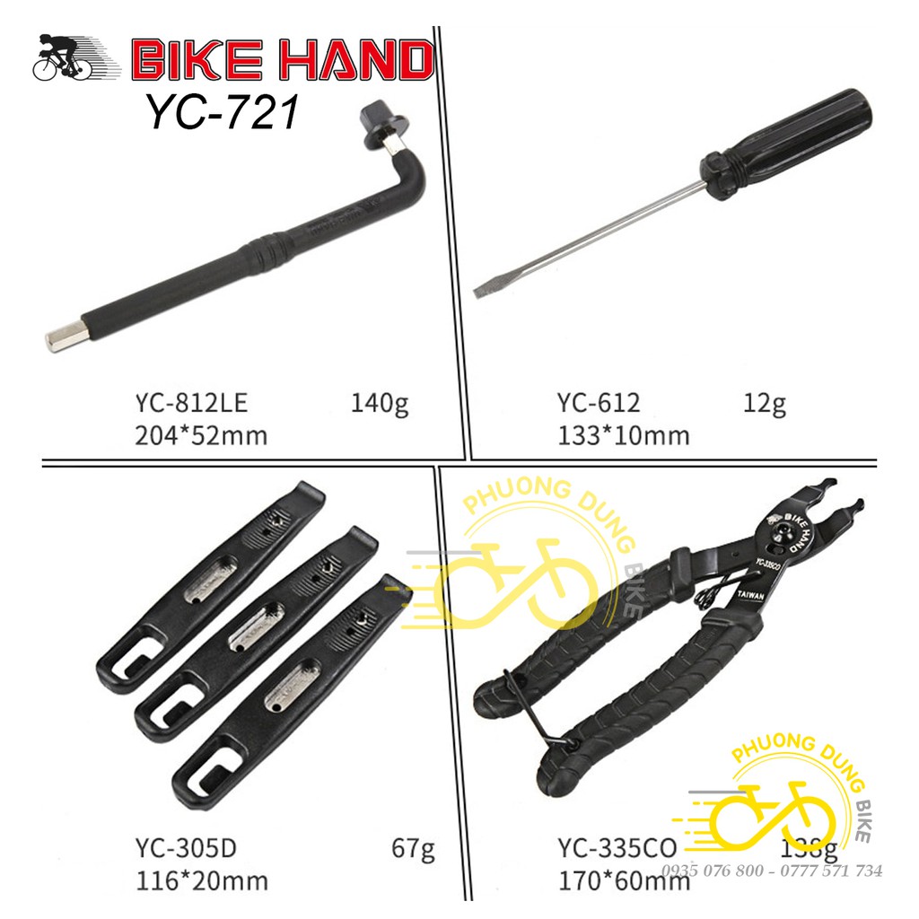 Bộ dụng cụ sửa chữa xe đạp BIKE HAND YC-721 - 22 Món