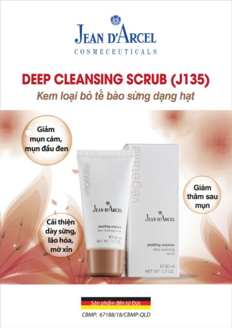 TẨY TẾ BÀO CHẾT DẠNG HẠT&lt;br&gt;DEEP CLEANSING SCRUB - KEM DẠNG HẠT LÀM SẠCH TẾ BÀO SỪNG