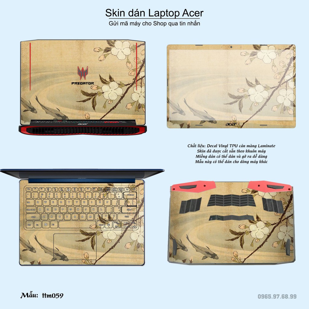 Skin dán Laptop Acer in hình Tranh thủy mặc _nhiều mẫu 3 (inbox mã máy cho Shop)