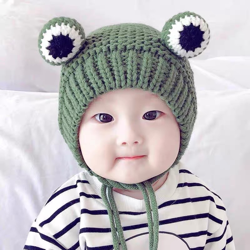 Mũ Len Hình Ếch Con Đáng Yêu Dành Cho Các Bé