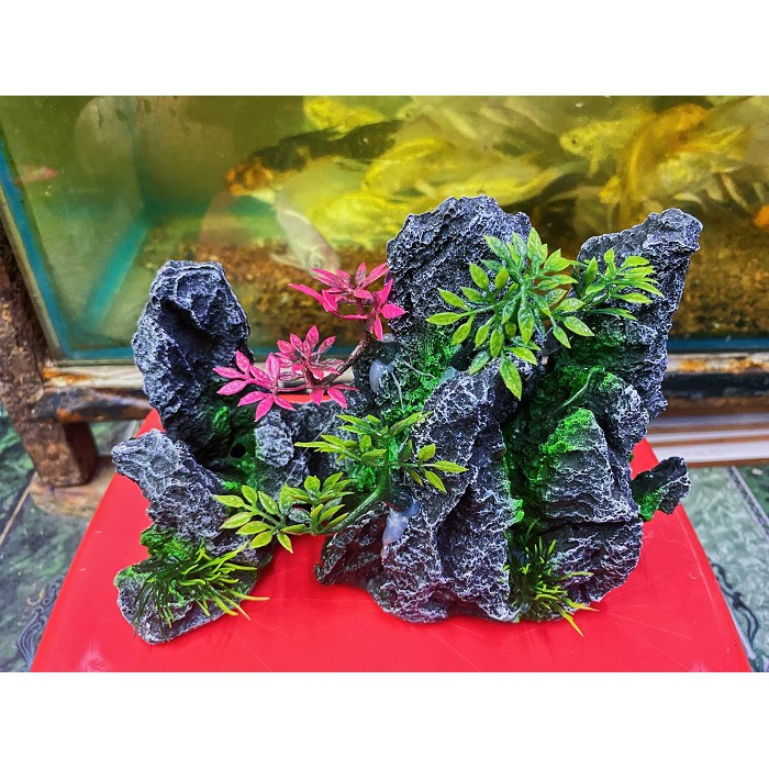 TIỂU CẢNH TRANG TRÍ HỒ CÁ NON BỘ 19X7X14CM