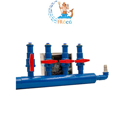 Bộ chia sủi khi Oxy cho hồ cá Koi loại 4 van, 6 van