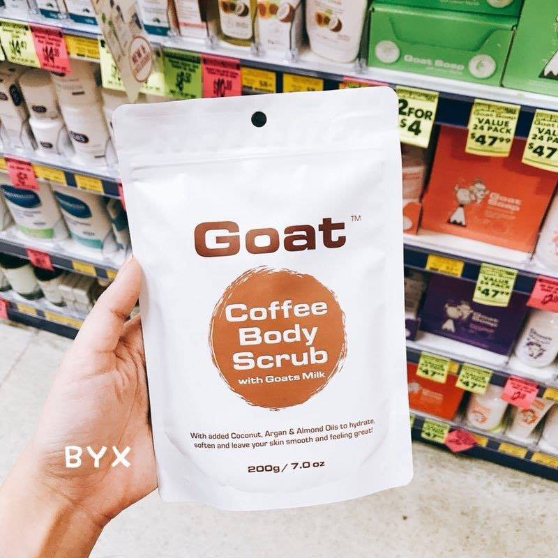 Tẩy tế bào chết coffee và sữa dê Goat - Hàng Úc đủ bill