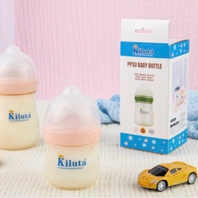 Bình sữa cao cấp có nấp kiểu hoa mai cổ rộng chống sặc và đầy hơi cho trẻ sơ sinh từ 0 tháng tuổi.