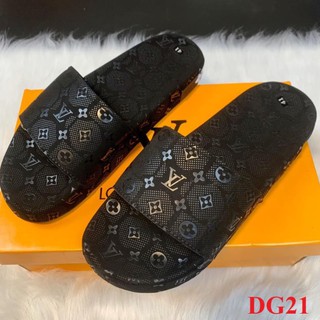 Dép nam LV 💖𝐅𝐑𝐄𝐄𝐒𝐇𝐈𝐏💖dép quai ngang, dép nam louisvuitton đế cao su Full size Nam mã DG21