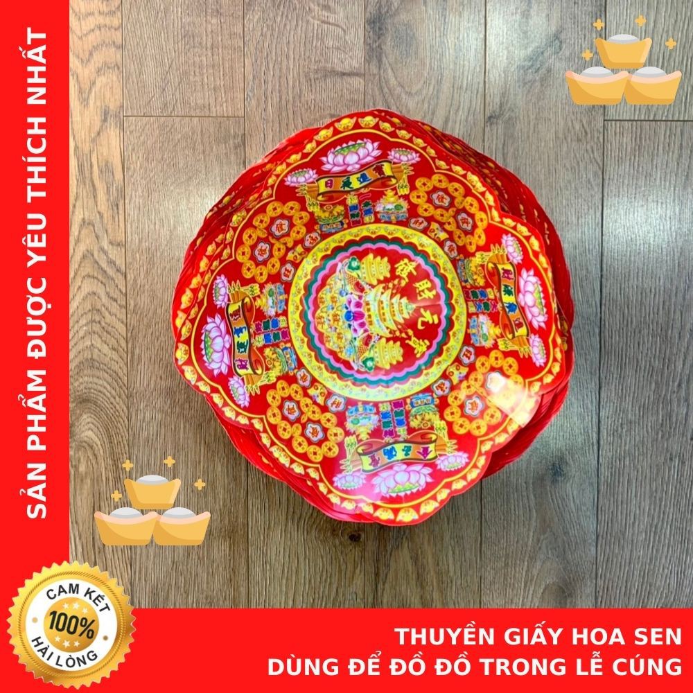 Thuyền Hoa Sen Đựng Đồ Cúng - Cửa Hàng Vàng Mã Chú Sa Di Hoan Hỉ