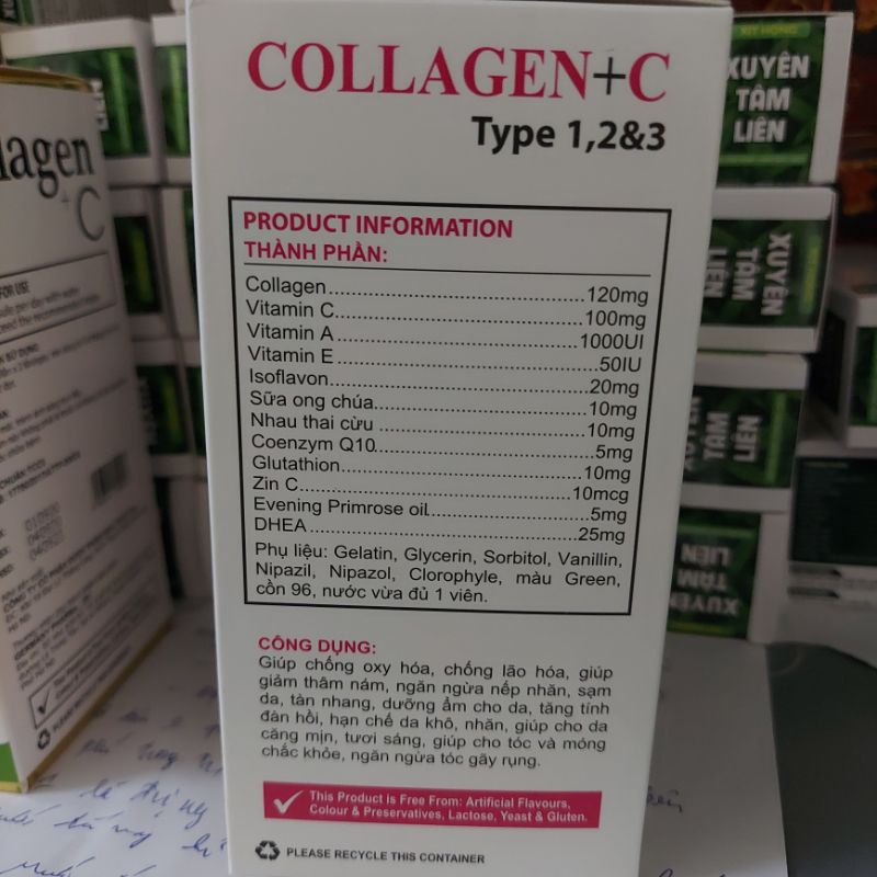 Collagen +C sáng da - sữa ong chúa nhau thai cừu