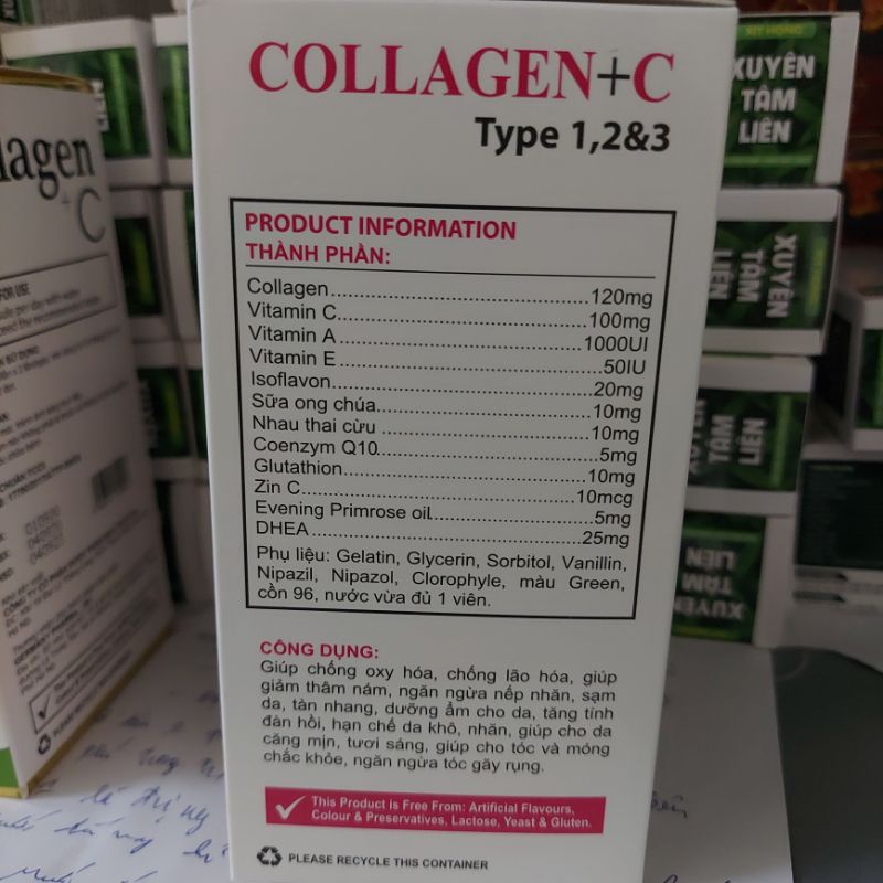 Collagen +C sáng da - sữa ong chúa nhau thai cừu