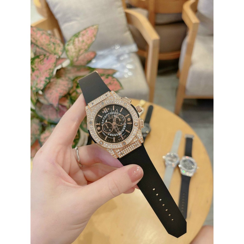 Đồng hồ nam nữ Hublot - đồng hồ unisex cặp đôi dây cao su có bảo hành 12tháng