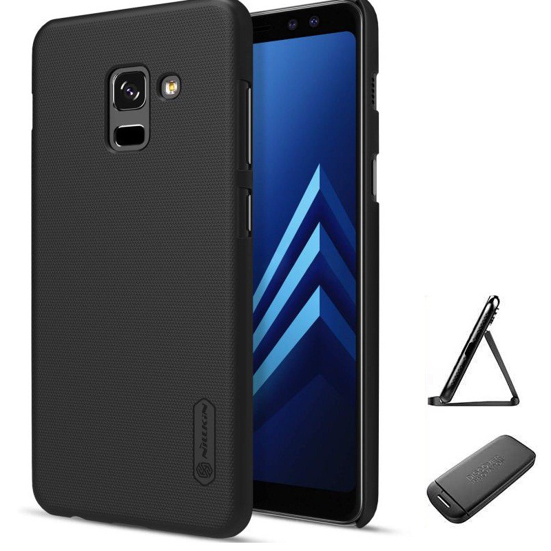 Ốp Lưng Sần Chống Sốc Cho Samsung Galaxy A8 2018 / A8 Plus 2018 hiệu Nillkin (tặng kèm giá đỡ) - Hàng chính hãng