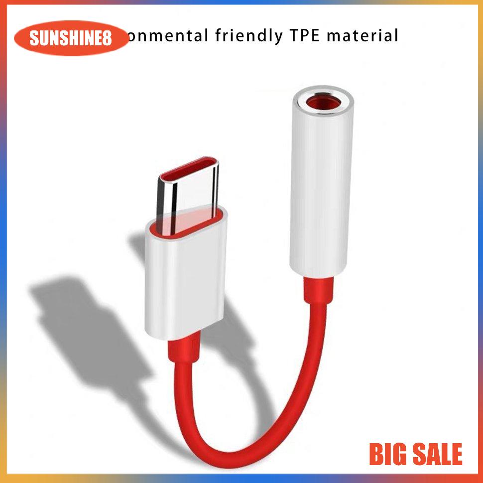 【SUN】[NEW]Type C To 3.5mm Audio Headphone Cable Adapter For Oneplus Converter Cable