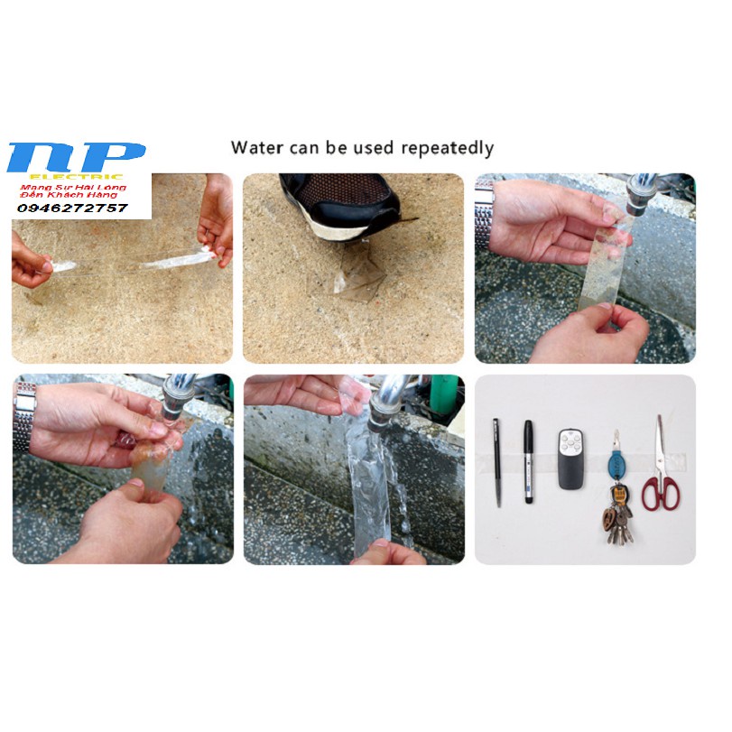 KEO NANO 2 MẶT TRONG SUỐT DÀI 3 MÉT - DÀY 2MM - BẢN 2CM