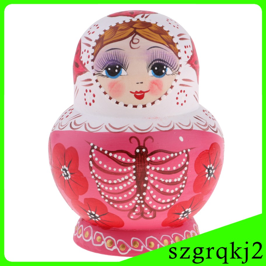 Bộ 10 Búp Bê Nga Matryoshka Bằng Gỗ