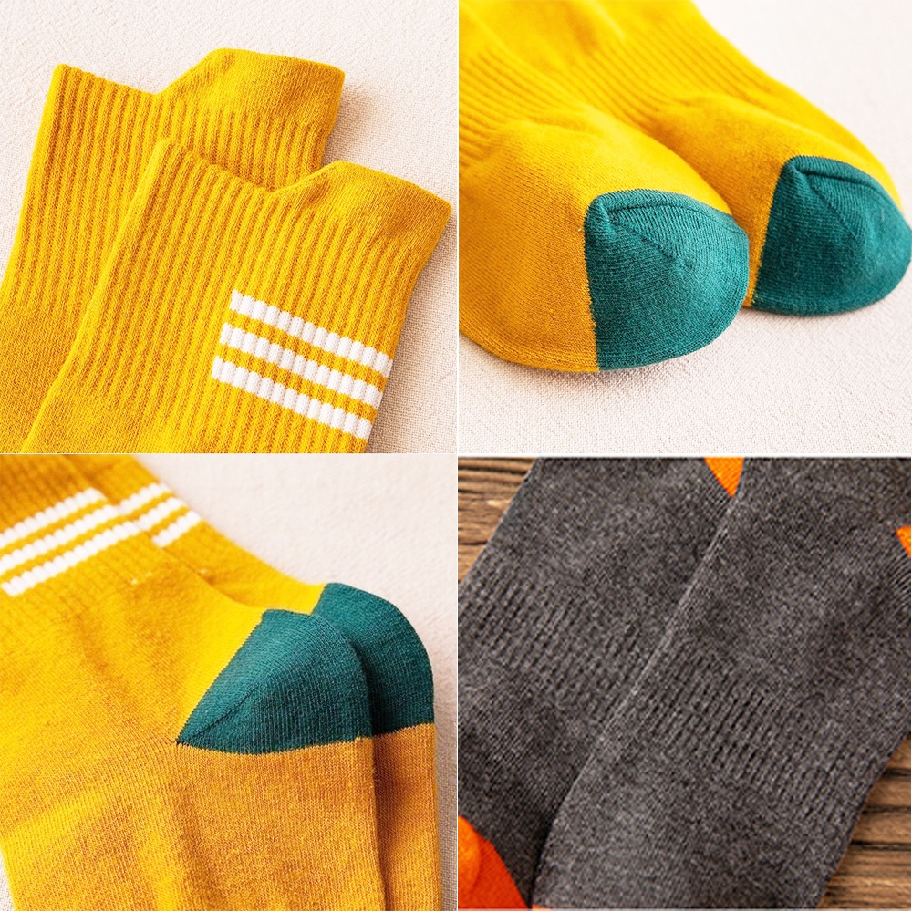 Set 10 Đôi Vớ Thể Thao Bằng Cotton Mềm Mại Thoáng Khí Nhiều Màu Sắc Dành Cho Nam
