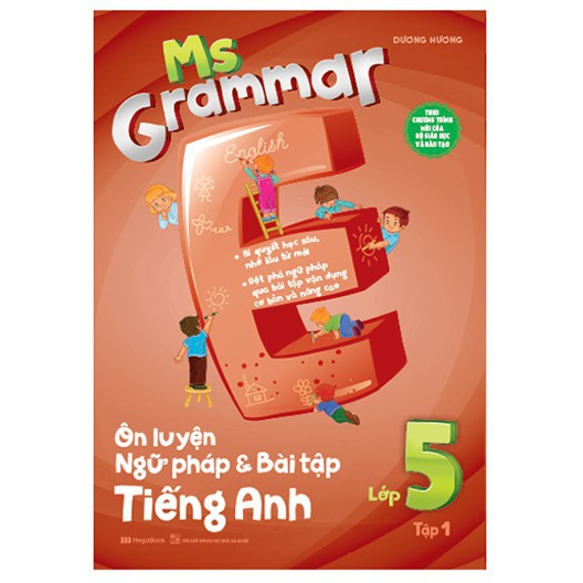 Sách Megabook - Combo Ms Grammar - Ôn Luyện Ngữ Pháp Và Bài Tập Tiếng Anh Lớp 5: Tập 1 Và 2 (Bộ 2 Tập)