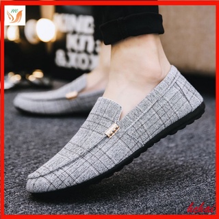 Giày lười vải canvas thoáng khí thời trang Hàn Quốc 2021 cho nam