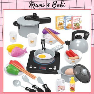 Đồ chơi nhà bếp màu hồng cho bé 36 chi tiết