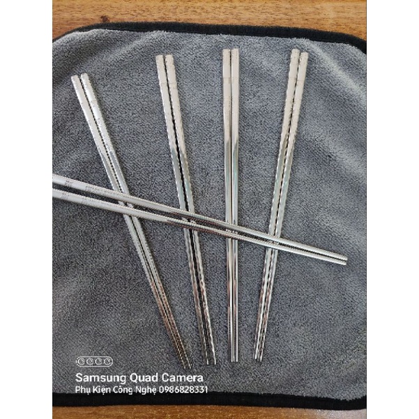 Combo 5 đôi đũa inox 304 phong cách Hàn Quốc chống trơn trượt