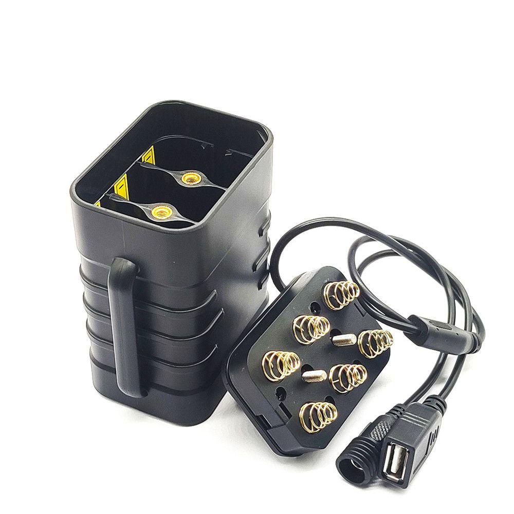 Pin Sạc Dự Phòng 6x18650 8.4V DC Cổng USB Có Thể Tháo Rời Cho Điện Thoại