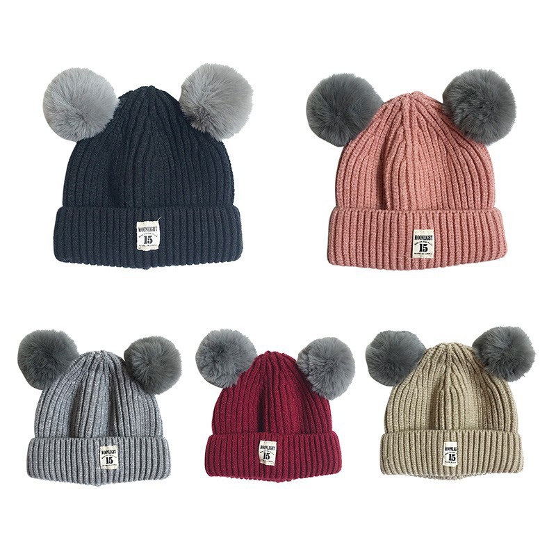 Mũ đan len giữ ấm mùa đông cho bé