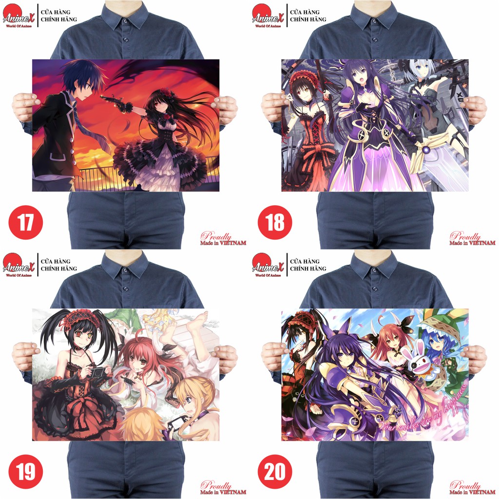 Tấm Poster Áp Phích A3 Anime Date A Live - Cuộc Hẹn Sống Còn - Deto A Raibu - Poster Decal Dán Tường By AnimeX