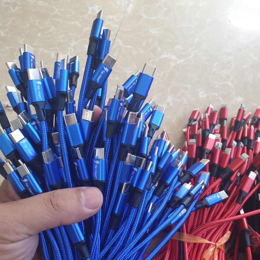 Cáp sạc ngắn 30cm dây dù siêu bền cho Type C-IP- Micro usb