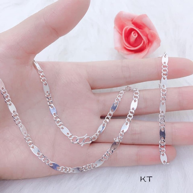 DÂY CHUYỀN THÂN DẸT CHO BÉ YÊU DÀI 40 CM - CHẤT LIỆU BẠC S925