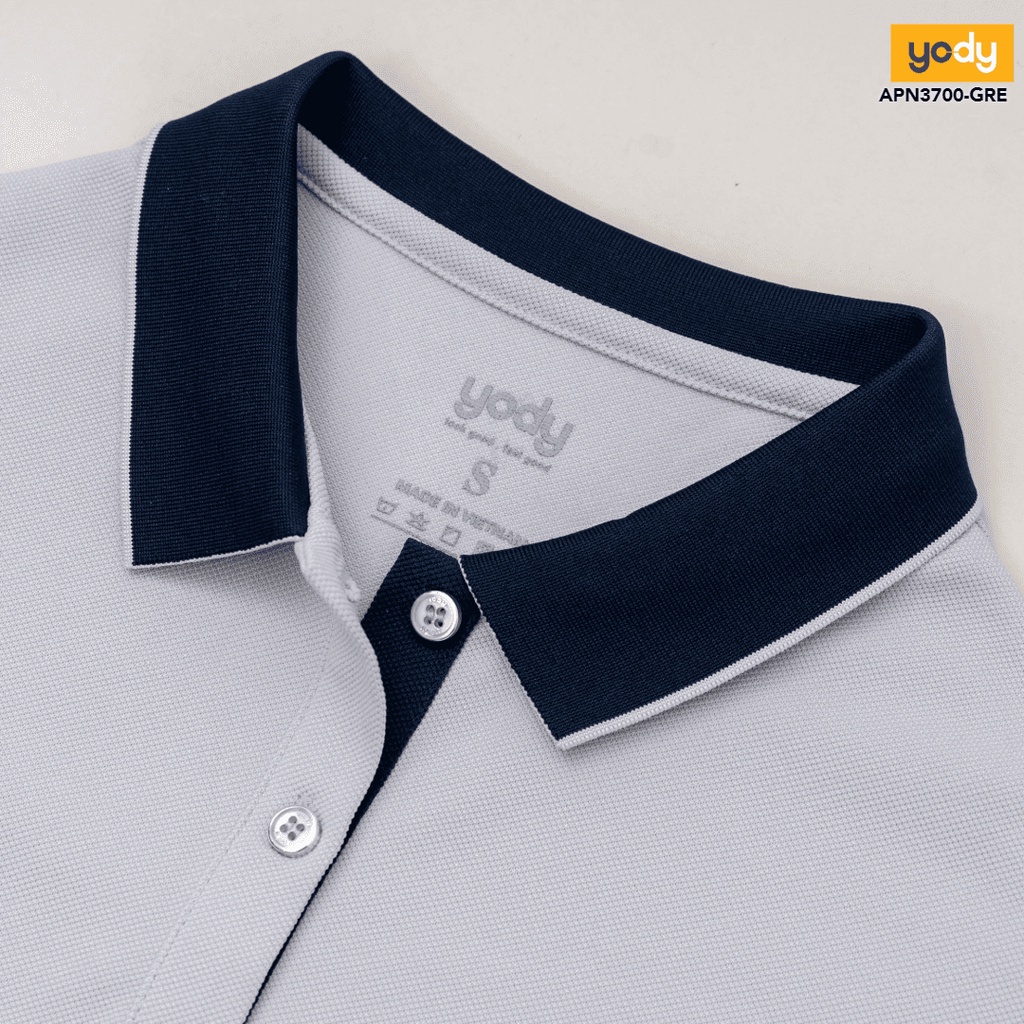 Áo polo YODY nam thấm hút tốt áo phông chất liệu cafe chống tia UV hữu hiệu APM3635