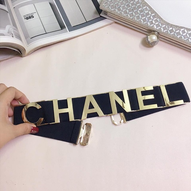 Sale xả hàng-Đai váy chữ C 5cm mặt chữ mạ vàng belt phối đầm sang chảnh TB486