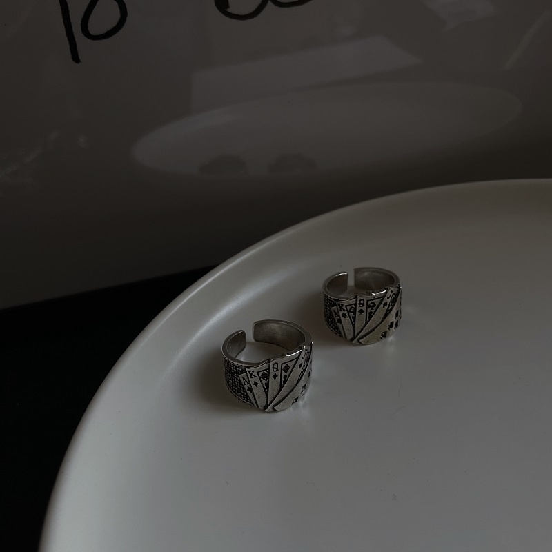 Nhẫn Đeo Tay Mạ Bạc Phong Cách Âu Mỹ Cá Tính Cho Nam