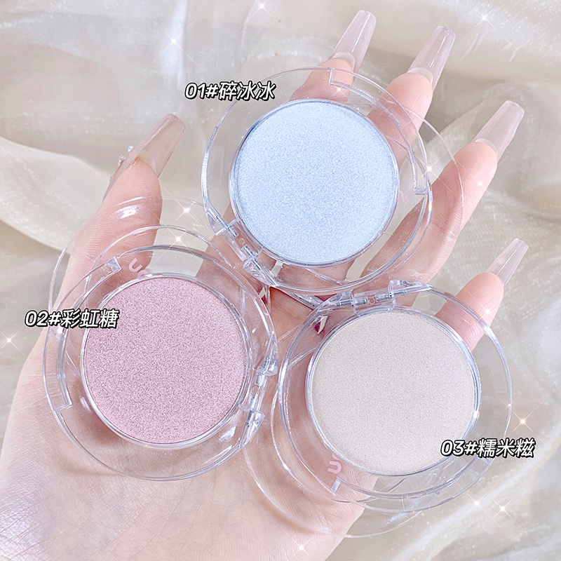 [Hàng mới về]Bảng phấn bắt sáng và má hồng DAIMANPU 2 màu trang điểm tiện dụng