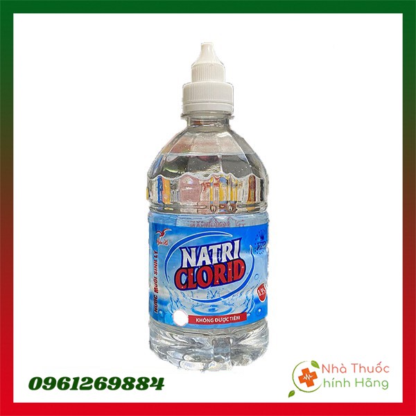 NƯỚC MUỐI SINH LÝ SÚC MIỆNG, RỬA VẾT THƯƠNG NATRI CLORID 0,9% CHAI 500ML