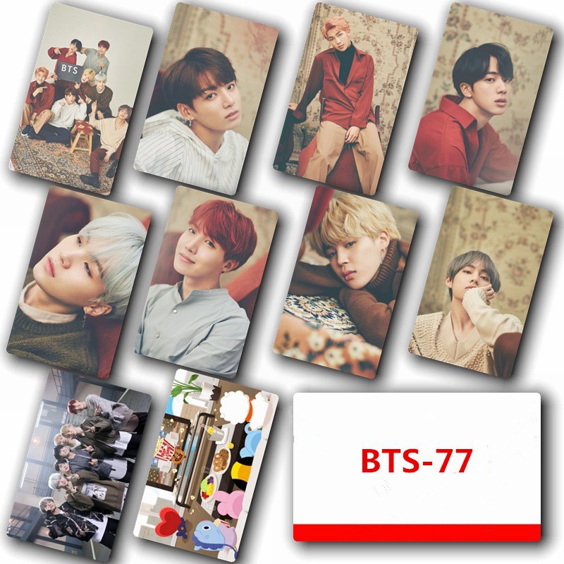 Bộ 10 tấm card sticker nhóm nhạc BTS