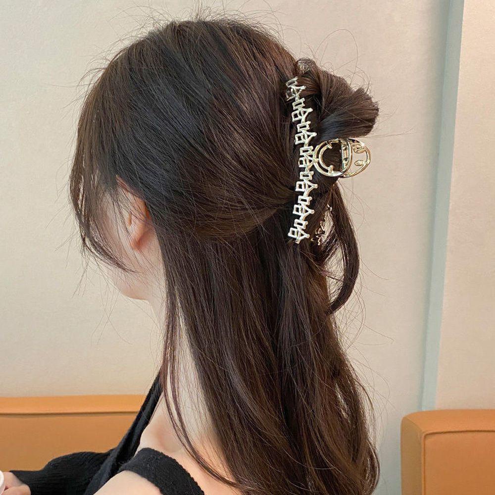 Kẹp Tóc Càng Cua Bằng Hợp Kim Thiết Kế Hình Học Phong Cách Vintage Cho Nữ