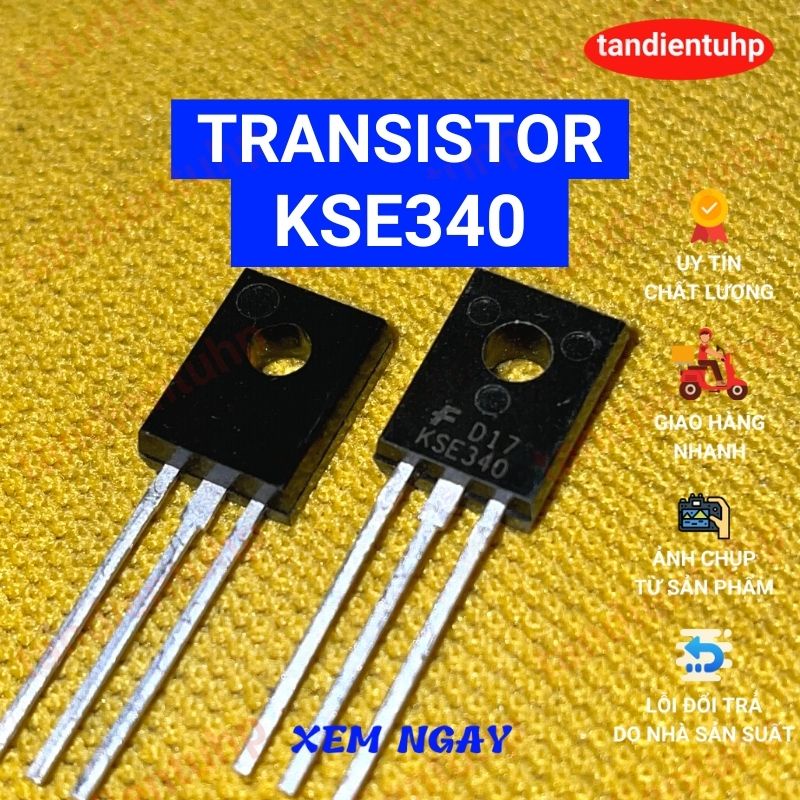 2 Đôi Transistor Công Suất KSE340 - KSE350 TO-126 chân Đồng