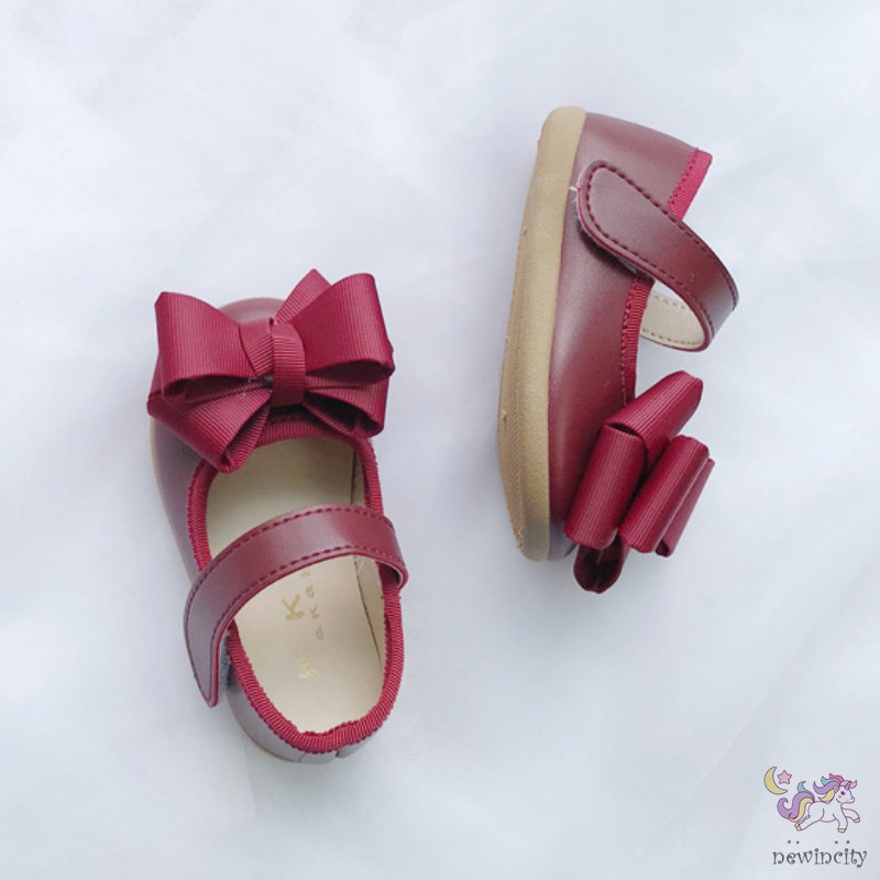 Giày Búp Bê Đế Mềm Đính Nơ Xinh Xắn Thời Trang Cho Bé Gái