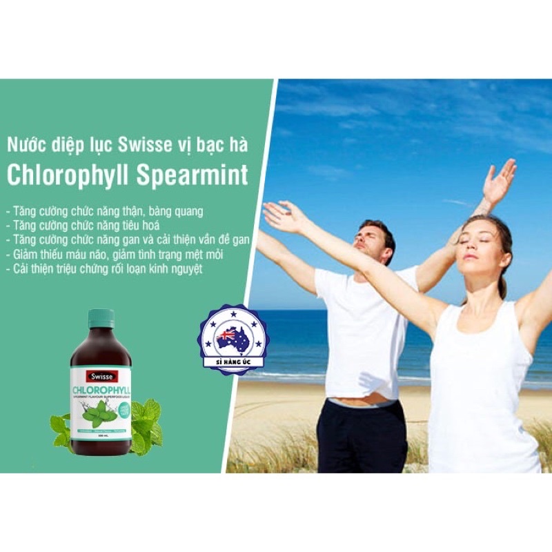 [CAM KẾT CHÍNH HÃNG] Nước diệp lục SWISSE CHOROPHYLL