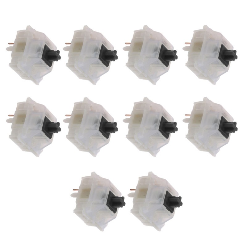 Set 10 Công Tắc Cơ Học 5 Chấu Màu Vàng Trong Suốt Gk61 Gk64 Gh60