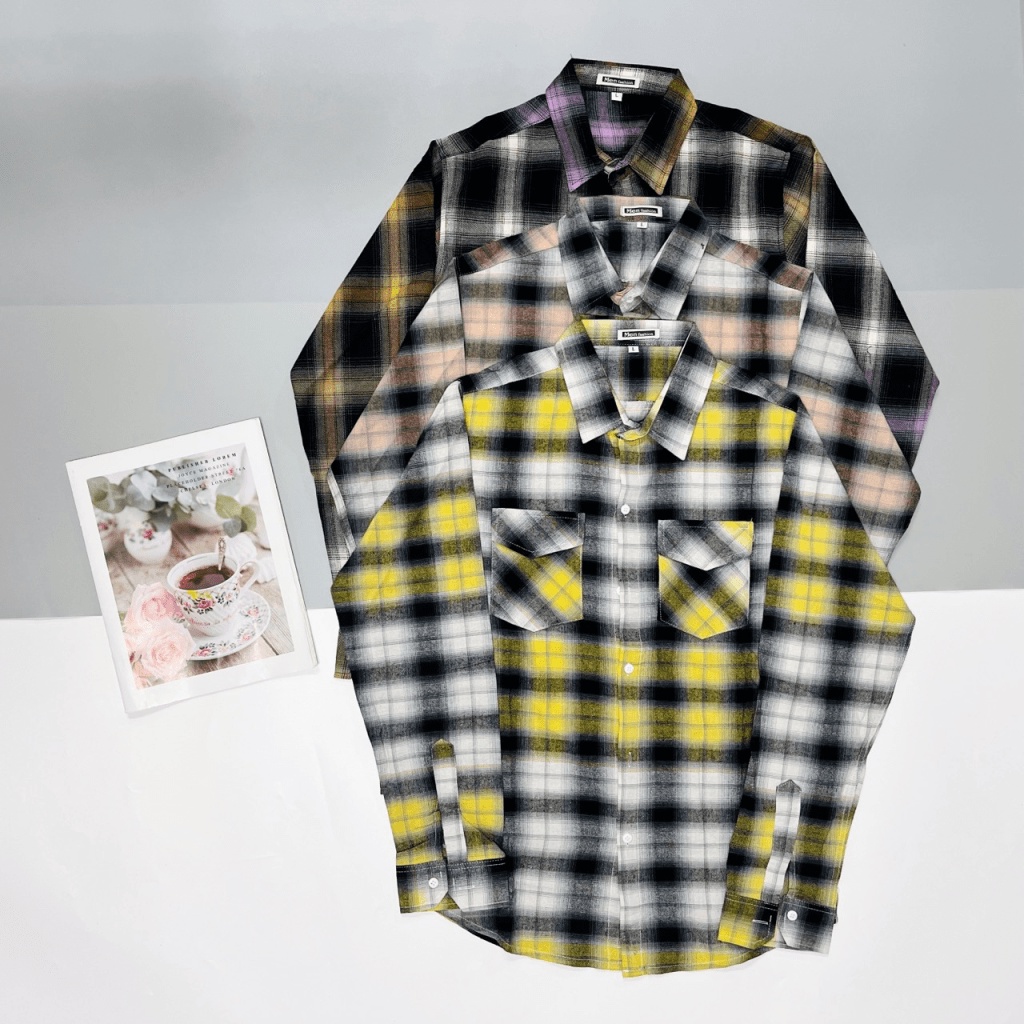 (Free Ship) MẪU HOT Áo Sơ Mi Caro Nam Nắp Túi Tay Dài Trơn Vải Cotton Dày Dặn Hàng XỊn Y HÌnh Shop Tự CHụp HK HHp Fashio