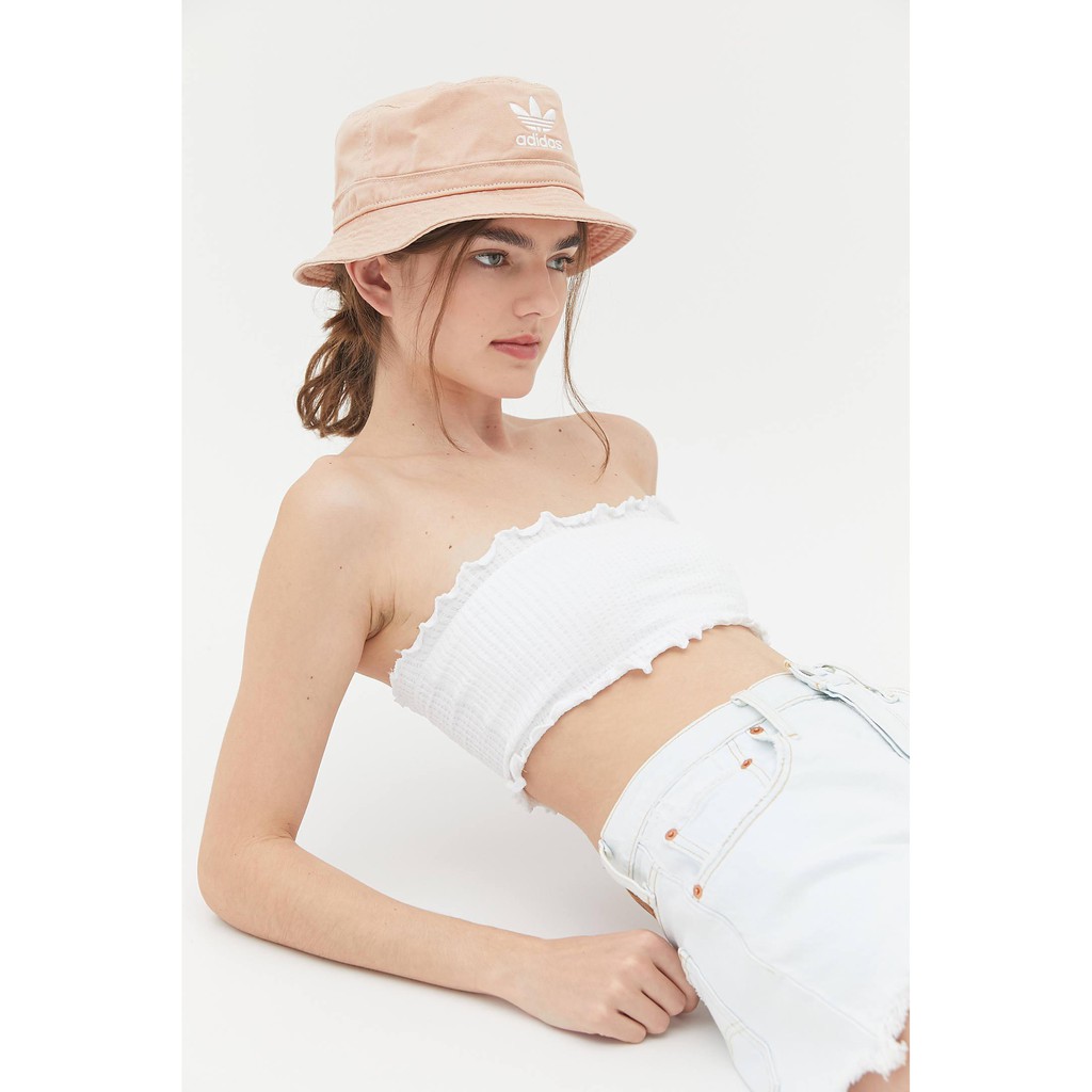 (HÀNG XUẤT XỊN) Mũ Bucket das hồng cam H24 ADICOLOR BUCKET HAT WASHED PINK CL5260 Made in Thailand full tag code